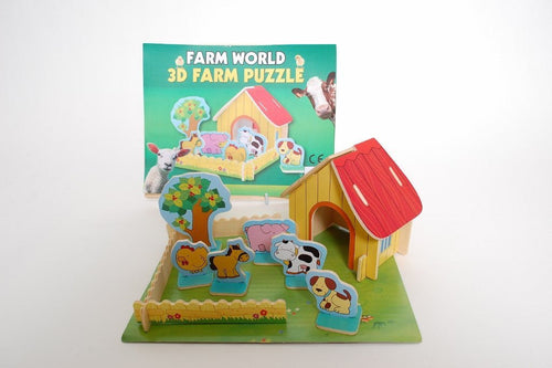 make your own 3D wooden farm animal kit 3D animals and barn puzzle