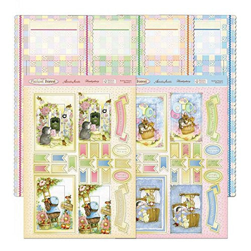 hunkydory return to patchwork forest bunting stepper card kit