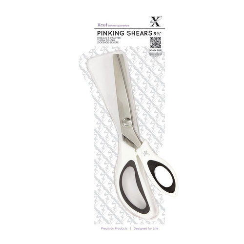 Xcut 9-1/2-inch Pinking Shears, Silver/ White/ Black