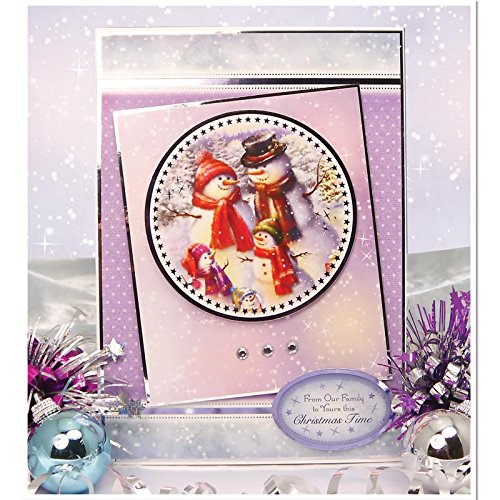 Luxury Topper Set: Frosty's Family - Adorable Scorable Snowman Christmas Card