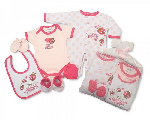 5 Piece Baby Gift Set With Embroidery and Applique - 0/3 Months
