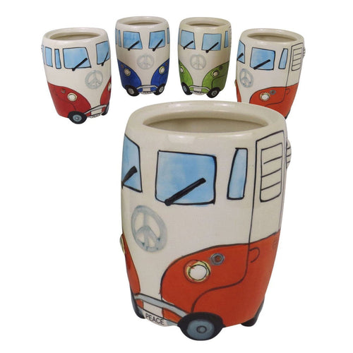 VW Camper Van Ceramic Utensils Jar (Orange)
