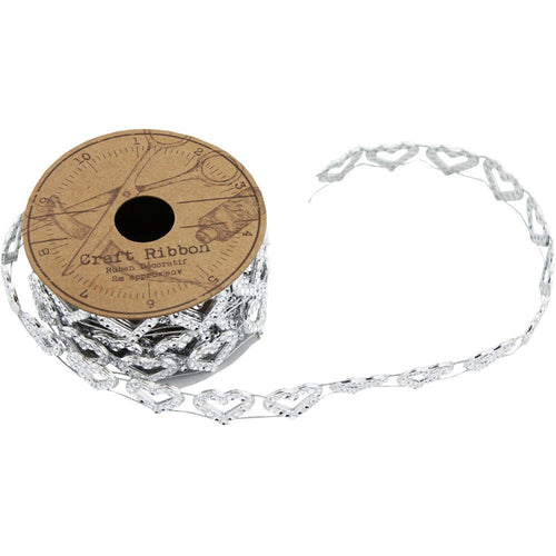 Chunky Heart Craft Ribbon - 2m