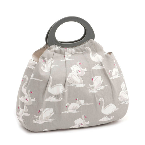 Hobby Gift 'Swans Pebble' Gathered Knitting Bag 14 x 34 x 43cm (d/w/h)
