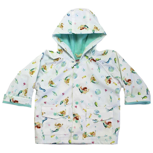 Powell Craft Girls Mermaid Raincoat White