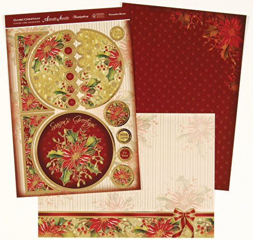 hunkydory adorable scorable luxury card collection classic christmas poinsettia bloom