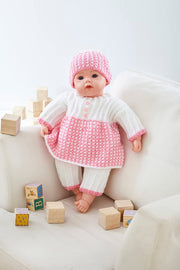 King Cole Double Knit Knitting Pattern Doll Top Pants Jacket Bootees & Hat (5924)