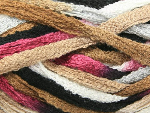 King Cole Krystal Scarf yarn 100g Raspberry Ripple 698