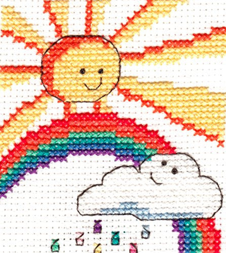 DMC Happiness Is ... Come Rain or Shine Mini Cross Stitch Kit