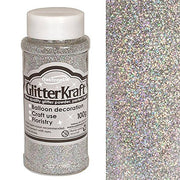 Balloon Decoration/ Craft Glitter - Glitter Kraft Holographic Silver Powder 100g