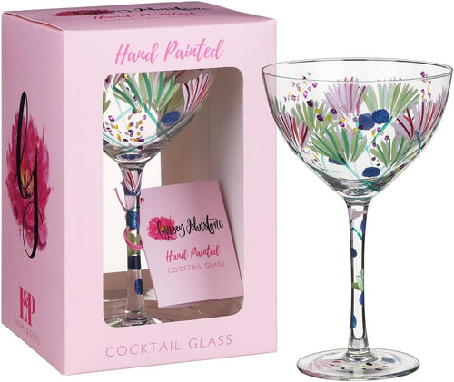 Lesser & Pavey British Designed Cocktail Glass | Glasses with a Variety of Use Including Margarita, Espresso Martini Glass | Meadow Thistle Cocktail Glasses for Home or Events - Lynsey Johnstone