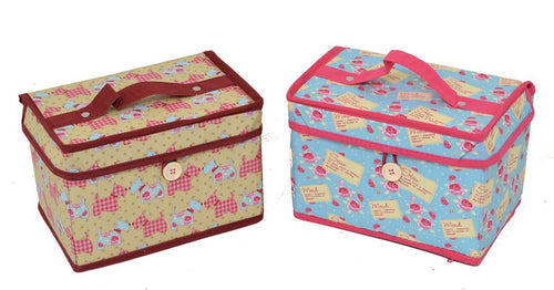 Country Club Sewing and Craft Carry Case / Chest (21 x 14 x 14 cm) Scottie Dogs