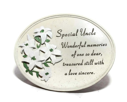 Special Uncle Lily Verse Plaque Graveside Ornament