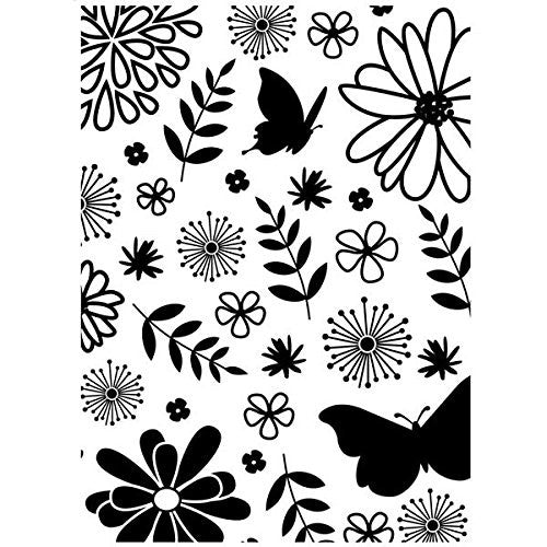 Darice 1218-76 10.8 x 14.6 cm Floral Embossing Template