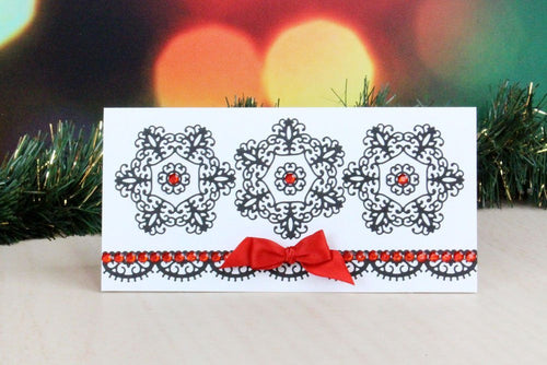 Tattered Lace Snowflake Doily, Silver