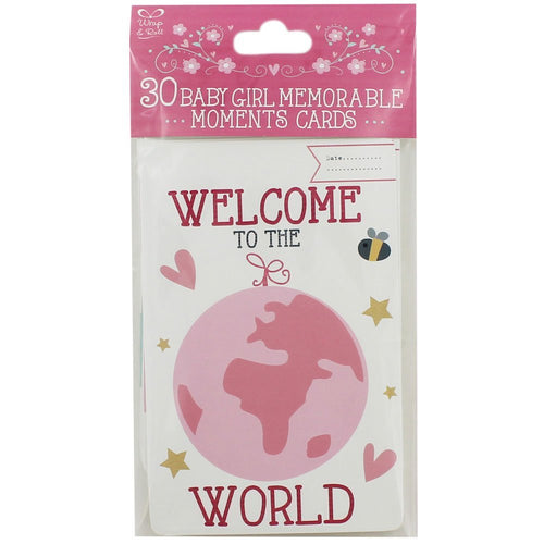 30 Baby Girl Memorable Moments Cards