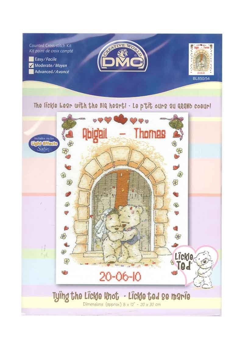 DMC BL850/54 | Tying The Lickle Knot Wedding Record Counted Cross Stitch Kit