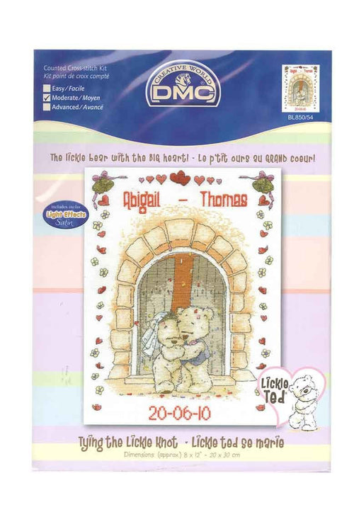 DMC BL850/54 | Tying The Lickle Knot Wedding Record Counted Cross Stitch Kit