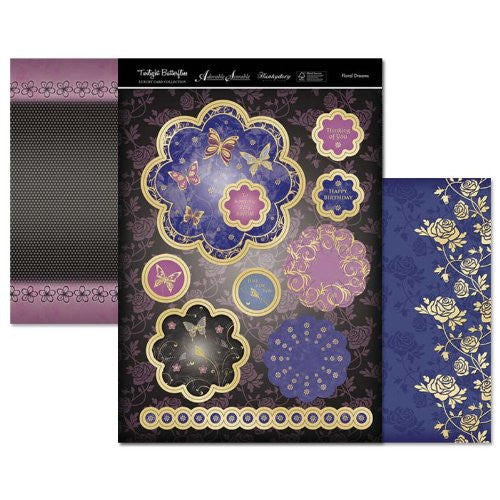 hunkydory twilight butterflies luxury topper set floral dreams