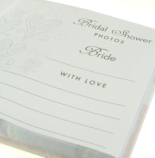 Love & Cherish Pearlised Paperwrap Bridal Shower Photo Album Wedding Gift