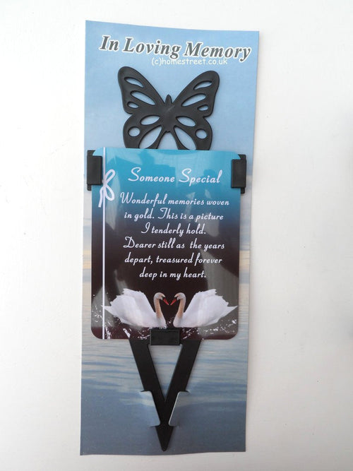Someone Special Memorial Laminated Card With Butterfly Stake Holder And Special Message By Homestreet