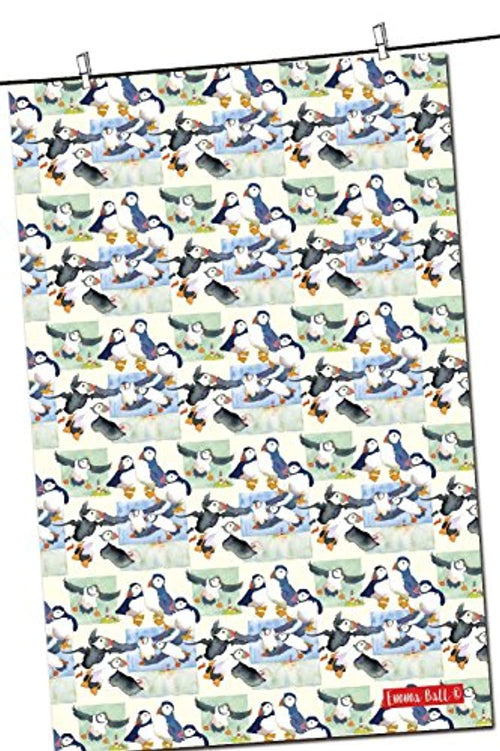 Puffin Birds Tea Towel - Emma Ball