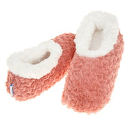 Ladies Super Soft Rose Textured Fur-Like Fabric Snoozies Slippers