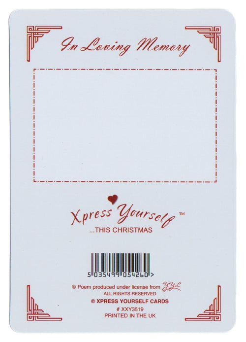 Graveside Memorial Christmas Card & Holder -In Loving Memory Of A Dear Grandma - 3530