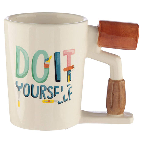 Paint Roller Shaped Handle Ceramic Mug
