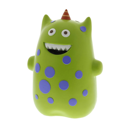 Green and Purple Spotted Monster Resin Money Box