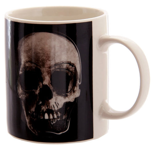 Black White Skull Printed Transfer Mug Gifts, and, Cards Teacher, School, Gifts Occasion, Gift, Idea