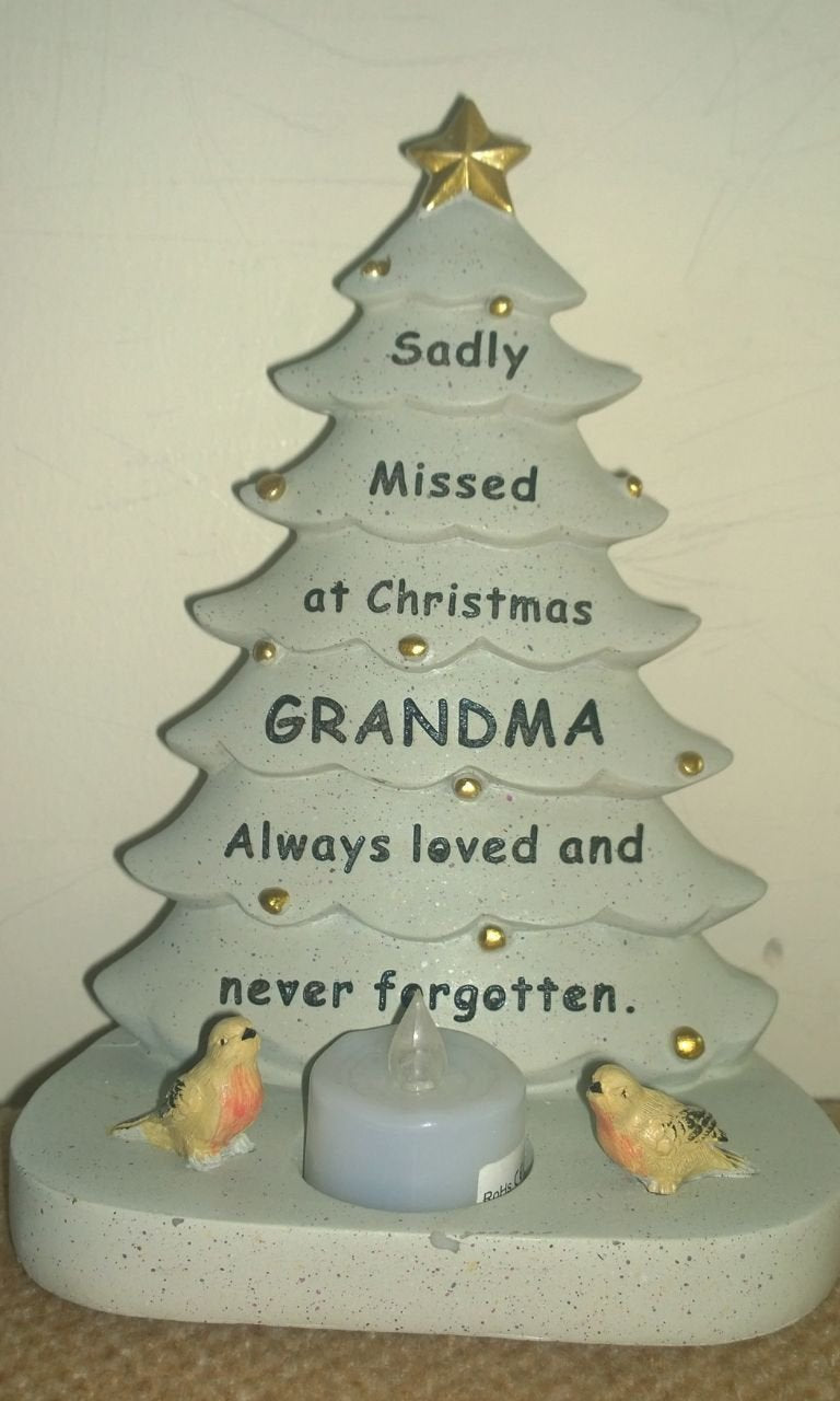 Christmas Tree Grave Ornament Memorial For Grandma