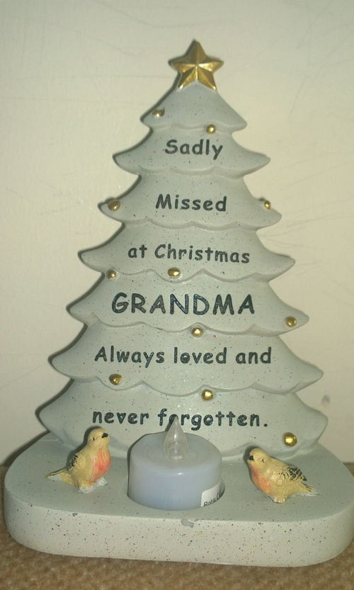 Christmas Tree Grave Ornament Memorial For Grandma