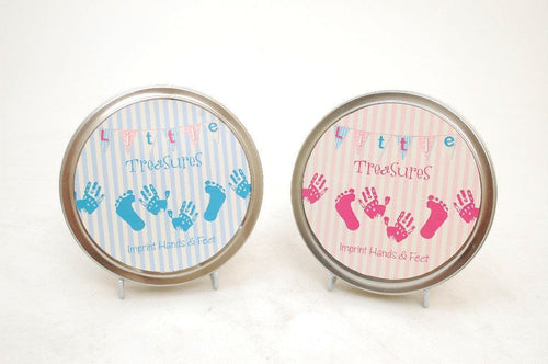 little treasures 3d childrens hands & feet casting kit in pink tin