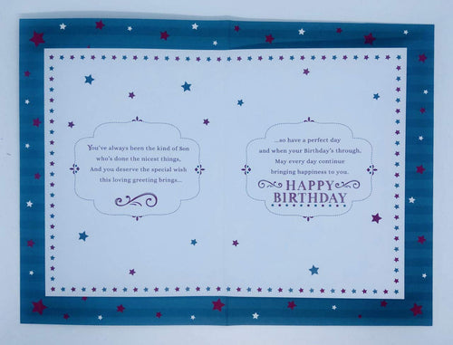 Special Son on Your Birthday Prestige Keepsake Boxed Cards