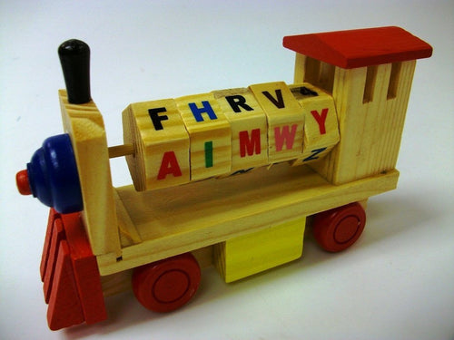 Wooden letters train - RED