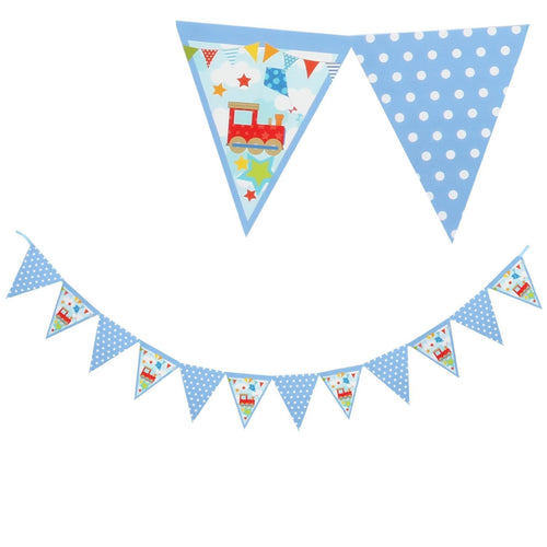 Kiddiwinks Partyware Paper Bunting 2.5m - Boy Design