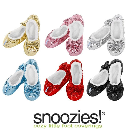 Girls Bling Kids Snoozies - Large Girls 2-3 - Sherpa Fleece Slippers Cosy Foot Coverings