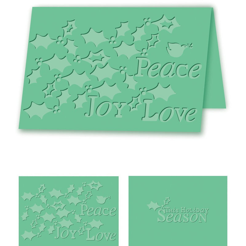 Craftwell USA Holiday Holly Embossing Folder, 8.27 by 11.69-Inch