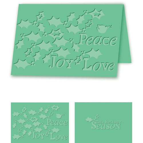 Craftwell USA Holiday Holly Embossing Folder, 8.27 by 11.69-Inch