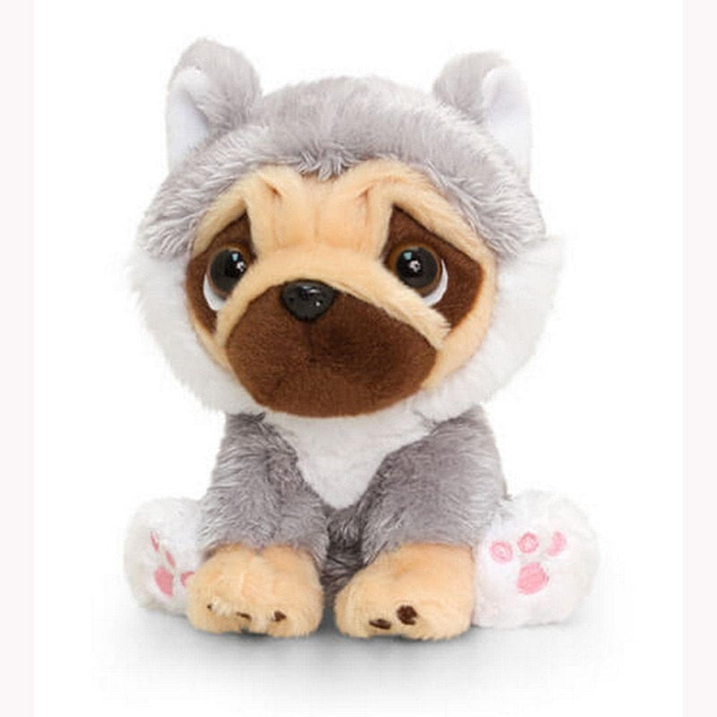 Keel Toys Pugsley Toy With Husky Christmas Outfit