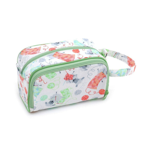 Hobby Gift 'Knitting Sheep' Knitting Bag with Pin Case - Filled with Bamboo Pins! 17 x 46 x 18cm (d/w/h)