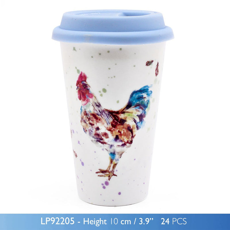 Country Cockerel Fine China Mug by Leonardo, Designed by Jennifer Rose