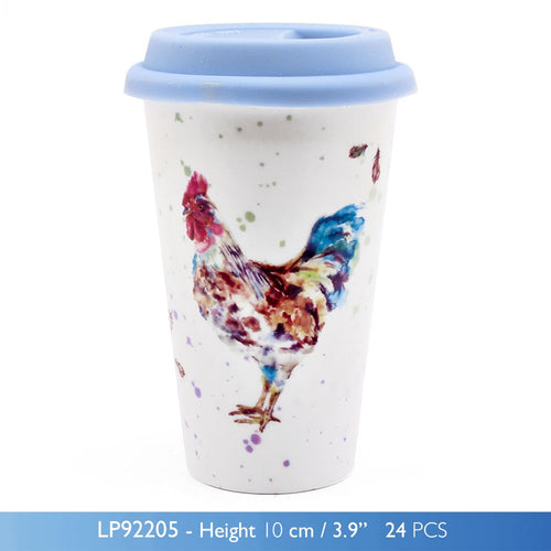 Country Cockerel Fine China Mug by Leonardo, Designed by Jennifer Rose