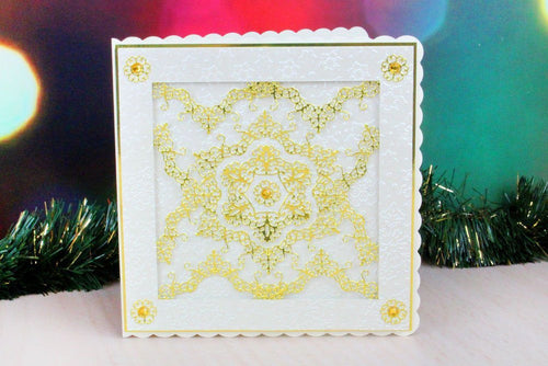 Tattered Lace Snowflake Doily, Silver