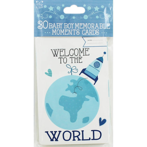30 Baby Boy Memorable Moments Cards