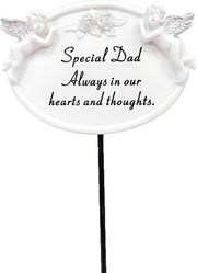 David Fischhoff Special Dad Graveside Oval Memorial Plaque on a Stick