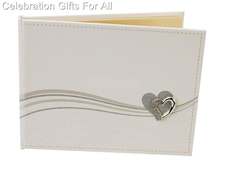 Ivory Heart Wedding Guest Book