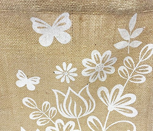 Brown Canvas Bag Mothers Day Gift Wrap Present With Handles Small Medium Large-Large(11x12")