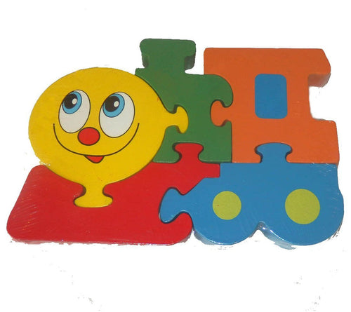 Traditional Wood'n'Fun: Baby/Toodler Wooden Colourful Train Jigsaw/Puzzle